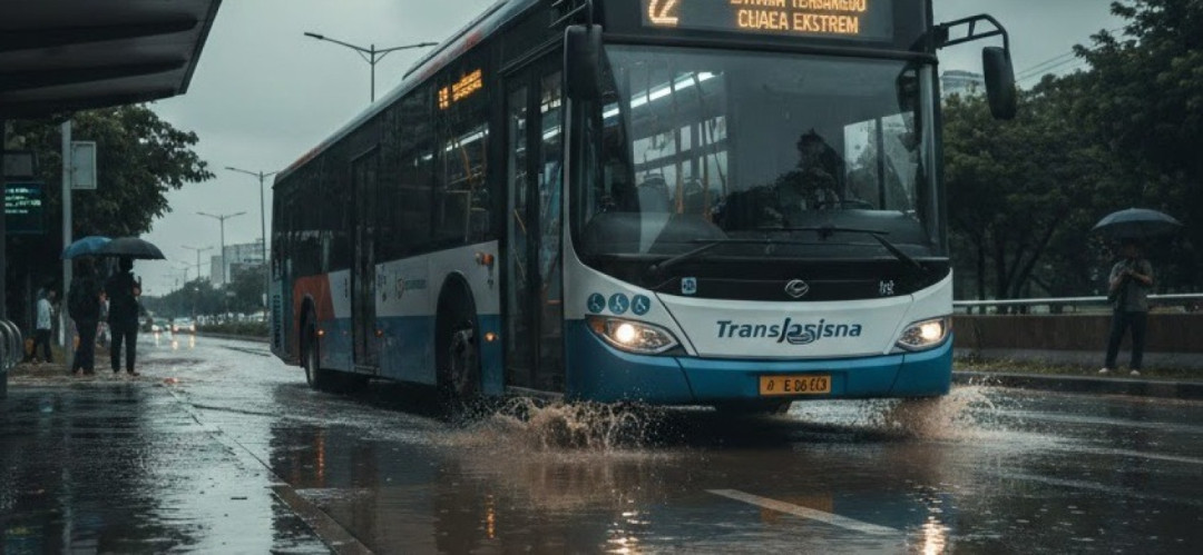 Cuaca Ekstrem, Layanan Transjakarta Mengalami Penyesuaian