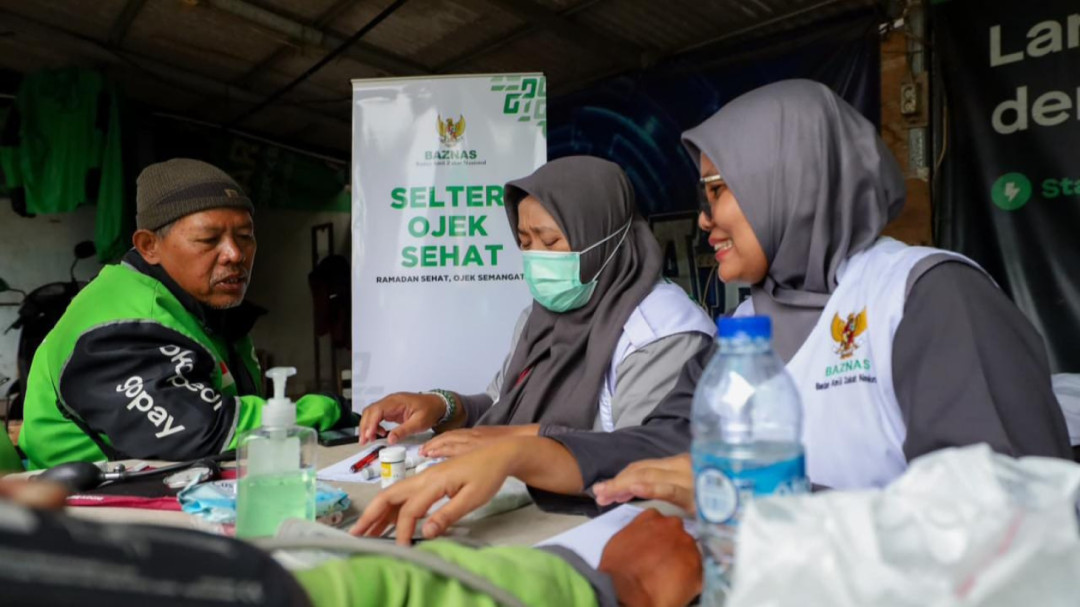 Baznas Hadirkan Layanan Kesehatan Gratis bagi Pengemudi Ojek Jelang Ramadhan