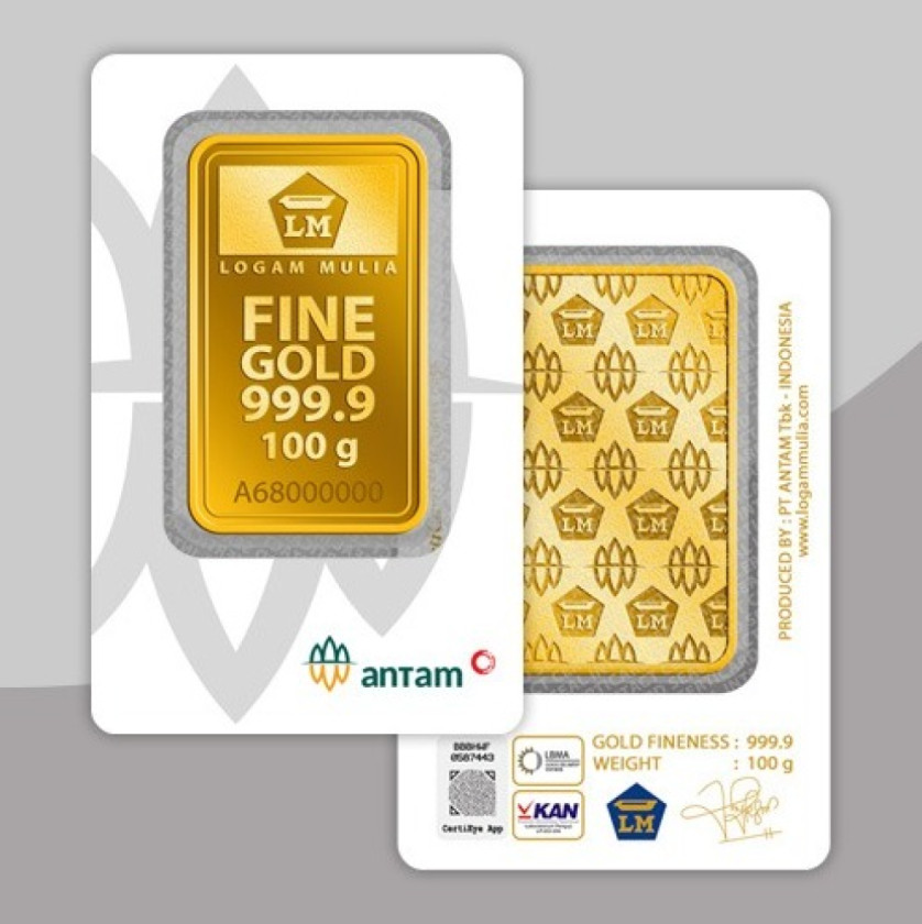 Perdagangan Awal Emas Antam tahun 2024 turun Rp1.000 jadi Rp1,129 juta per gram