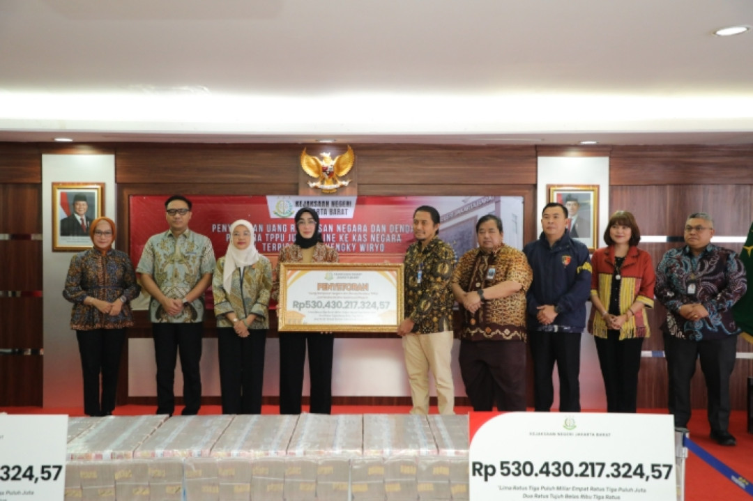 Kejari Jakbar Setor Rp530 Miliar Hasil Tindak Pidana Judol ke Kas Negara