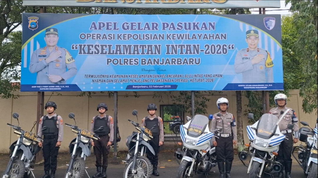 Operasi Keselamatan Intan 2026 Dimulai, Polres Banjarbaru Fokus Tindakan Preemtif dan Preventif