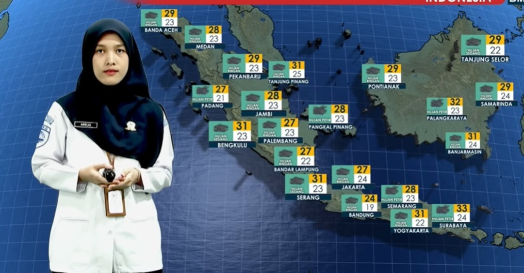 BMKG Peringatkan Hujan Lebat dan Petir di Sejumlah Wilayah pada Jumat