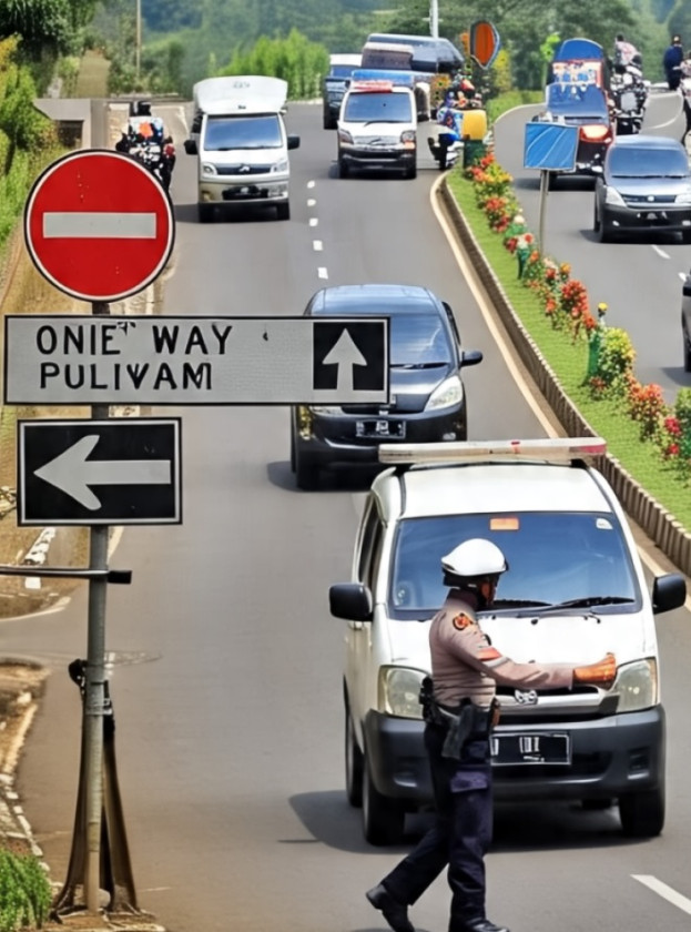 Puncak One Way Mulai 11.30 WIB