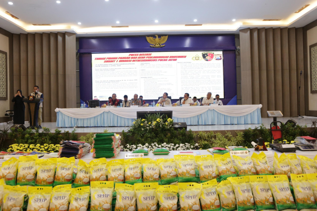 Polda Jatim Ungkap Kasus Beras SPHP Oplosan, Satu Tersangka Diamankan
