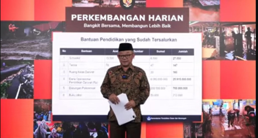 Kemendikdasmen Kucurkan Rp32,9 Miliar untuk Guru Terdampak Bencana