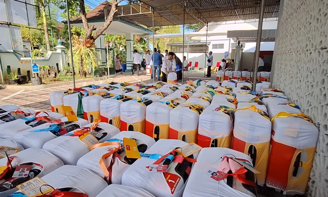 Jamaah Haji Asal Kulon Progo Lakukan Proses Pengumpulan Koper