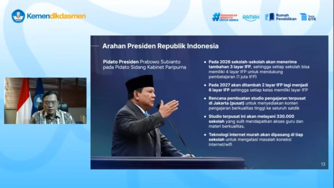 Kemendikdasmen Dorong Optimalisasi Papan Interaktif Digital lewat Pelatihan Mandiri Guru