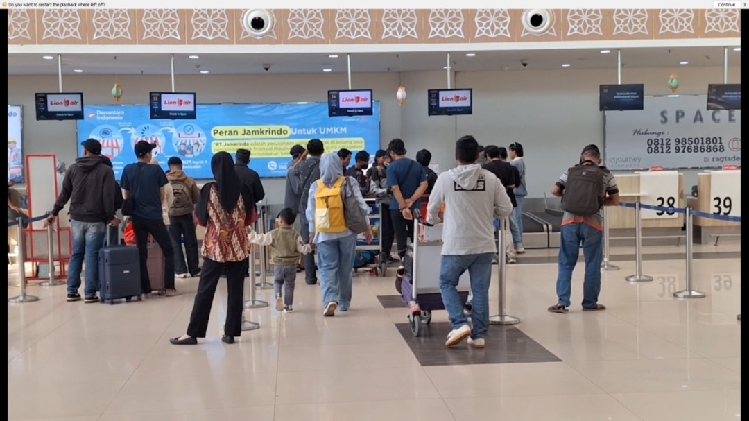 WFA Sebabkan Puncak Mudik Bandara Syamsudin Noor Maju Empat Hari
