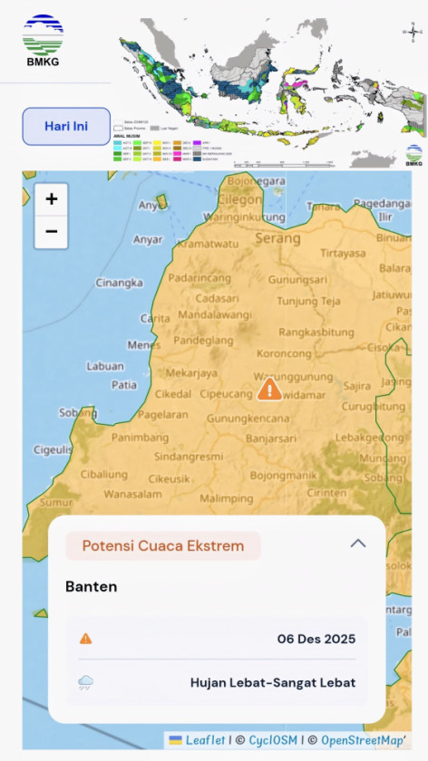 Polda Banten Imbau Warga Waspada Cuaca Ekstrem Berdasarkan Prakiraan BMKG