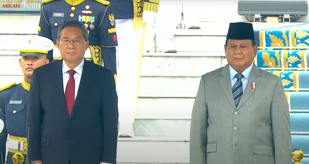 Presiden Prabowo Resmi Terima Kunjungan PM China Li Qiang di Istana Negara