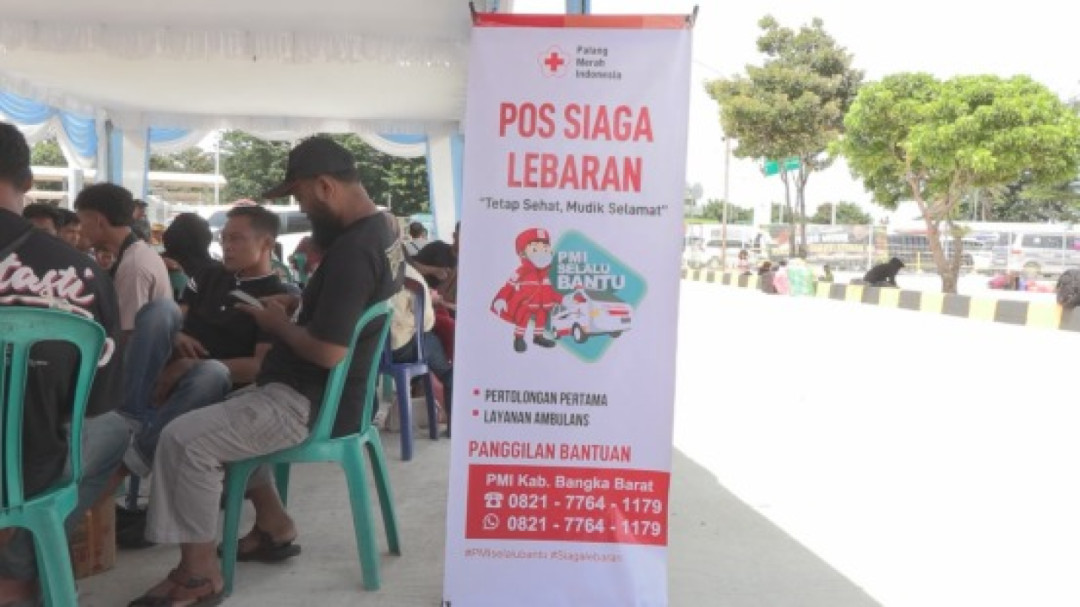 Mudik Lebaran 2026, Pemudik Bisa Cek Kesehatan di Posko PMI Mentok