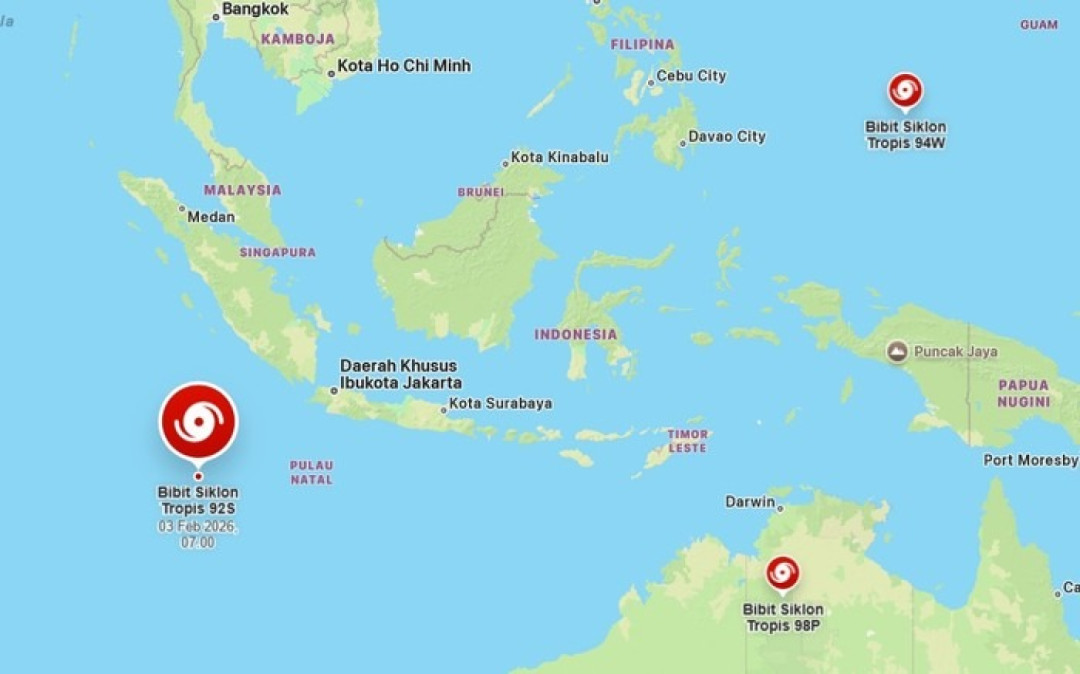 Tiga Bibit Siklon Muncul di Sekitar Indonesia, BMKG Keluarkan Peringatan Dini