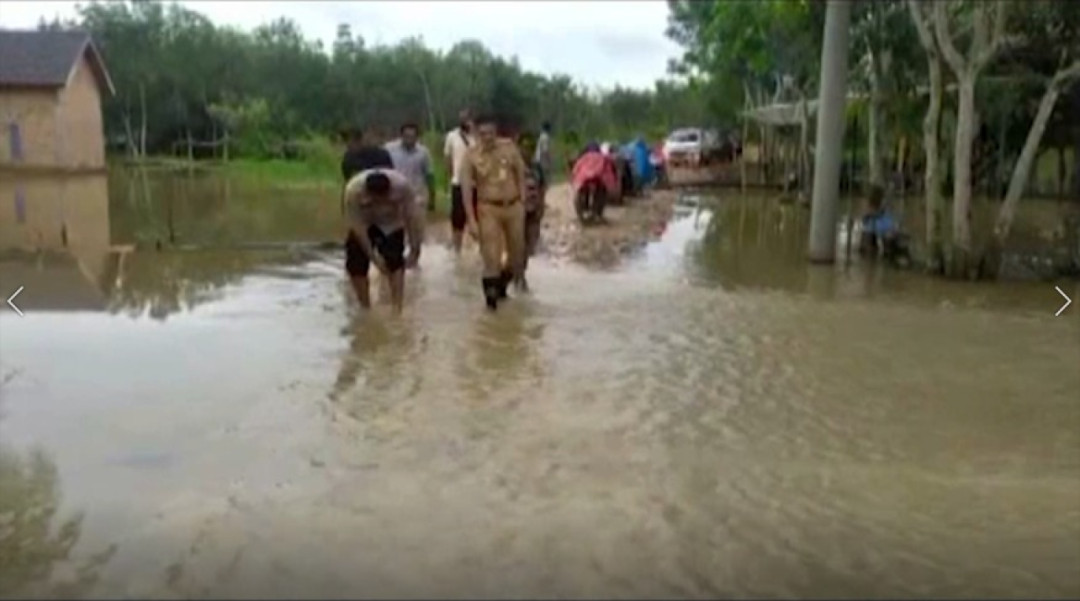 Desa Muara Burnai 1 Lempuing Jaya Terendam Banjir