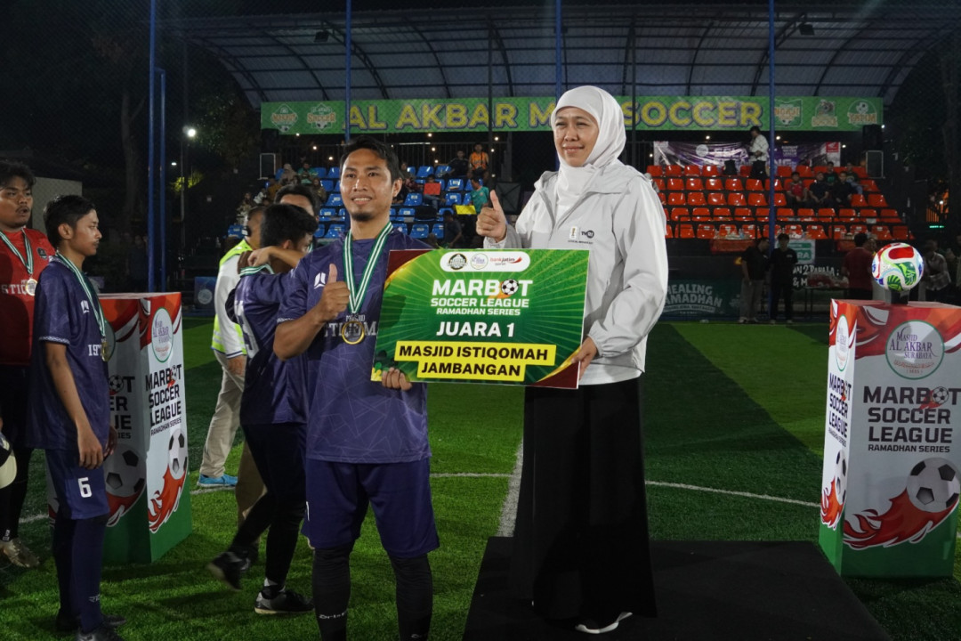 Gubernur Khofifah Apresiasi Marbot Soccer League