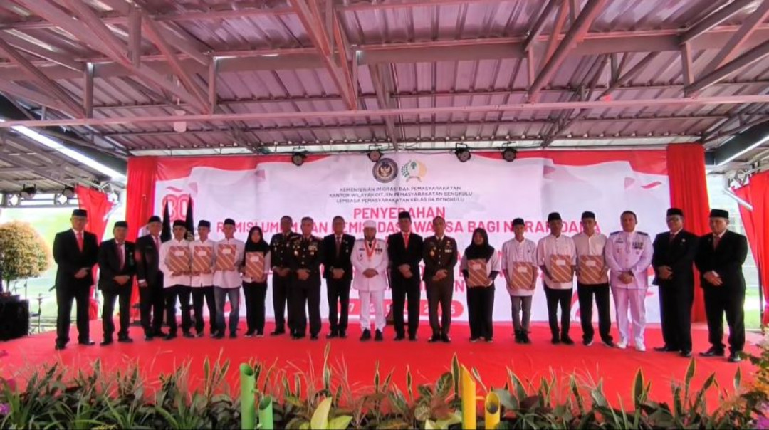 69 Warga Binaan Bebas saat HUT RI ke-80 di Bengkulu