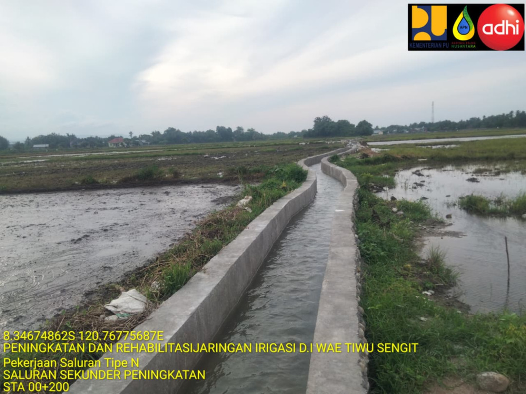 Irigasi Wae Tiwu Sengit Selesai, Dukung Produktivitas Petani