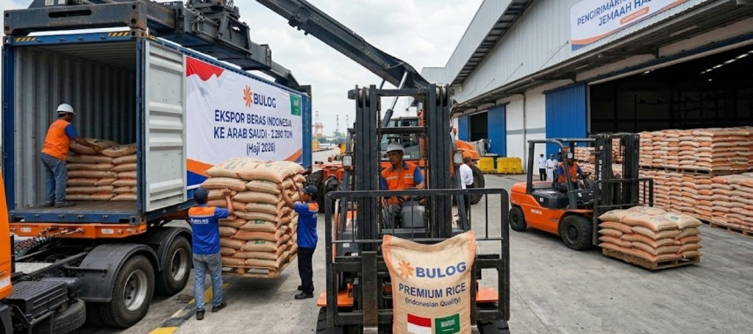 Indonesia Ekspor 2.280 Ton Beras ke Saudi