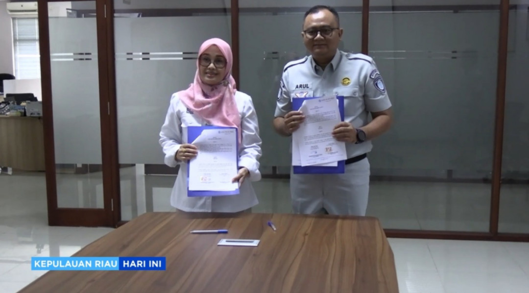 TVRI Kepri dan Jasa Raharja Tanjungpinang Teken PKS Penyebarluasan Informasi Keselamatan