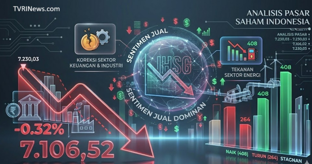 IHSG Melemah ke 7.106, Sektor Keuangan Tertekan