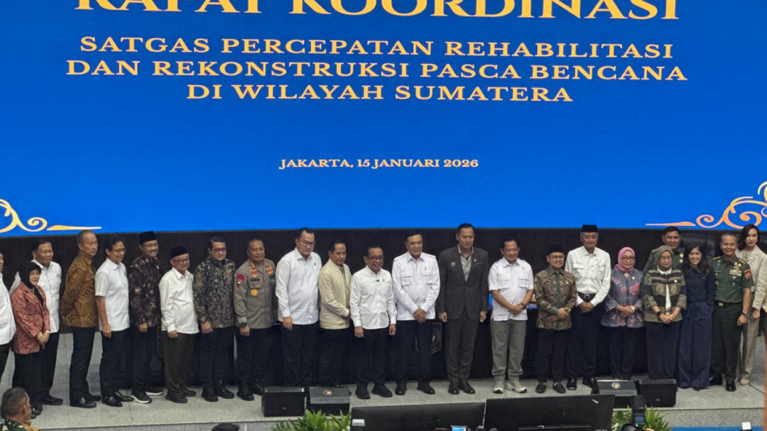 Satgas Percepatan Rehabilitasi Pascabencana Sumatra Gelar Rakor Hari Ini