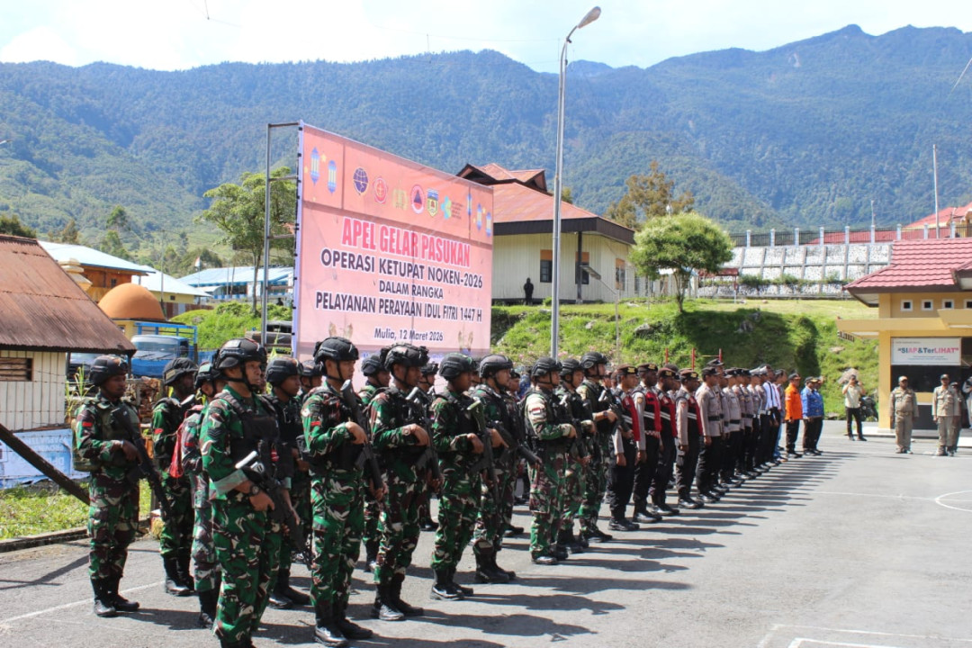 TNI–Polri Gelar Apel Operasi Ketupat Noken 2026 di Puncak Jaya