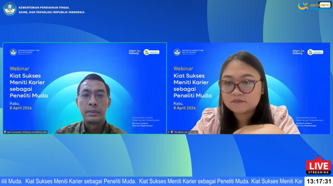 Perkuat Talenta Riset, Ditjen Risbang Dorong Karier Peneliti Muda Lewat Webinar