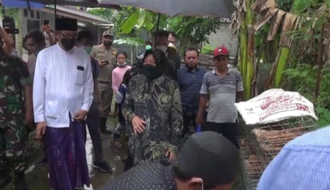 Mensos Menjenguk Kakak Beradik Penderita Mikrosefalus