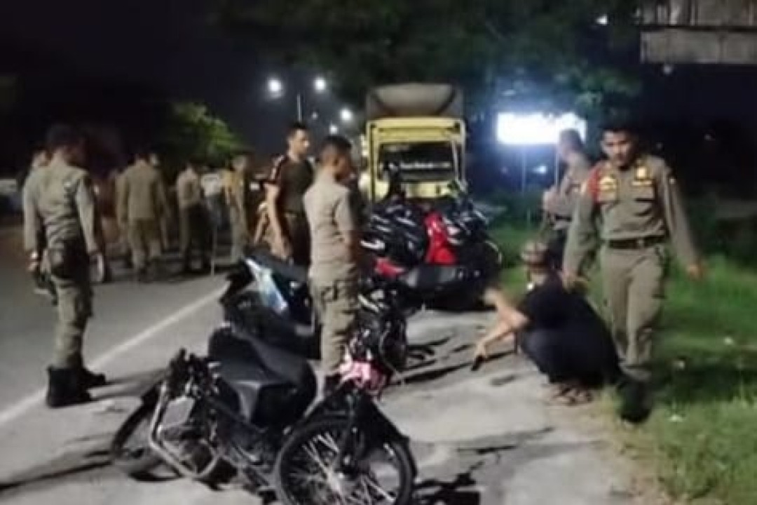 7 Pelaku Balap Liar Terjaring Satpol PP Padang, 12 Sepeda Motor Turut Diamankan