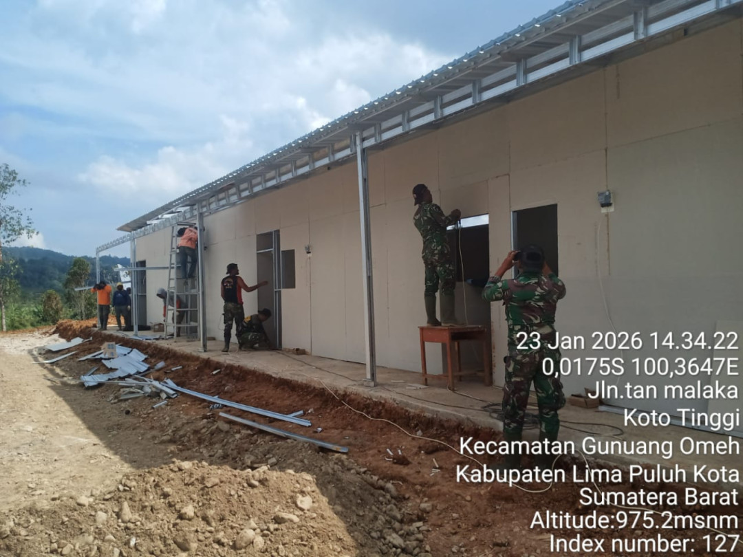 Progres Huntara di Sumbar Capai Tahap Akhir, Pemerintah Pastikan Kelayakan Huni