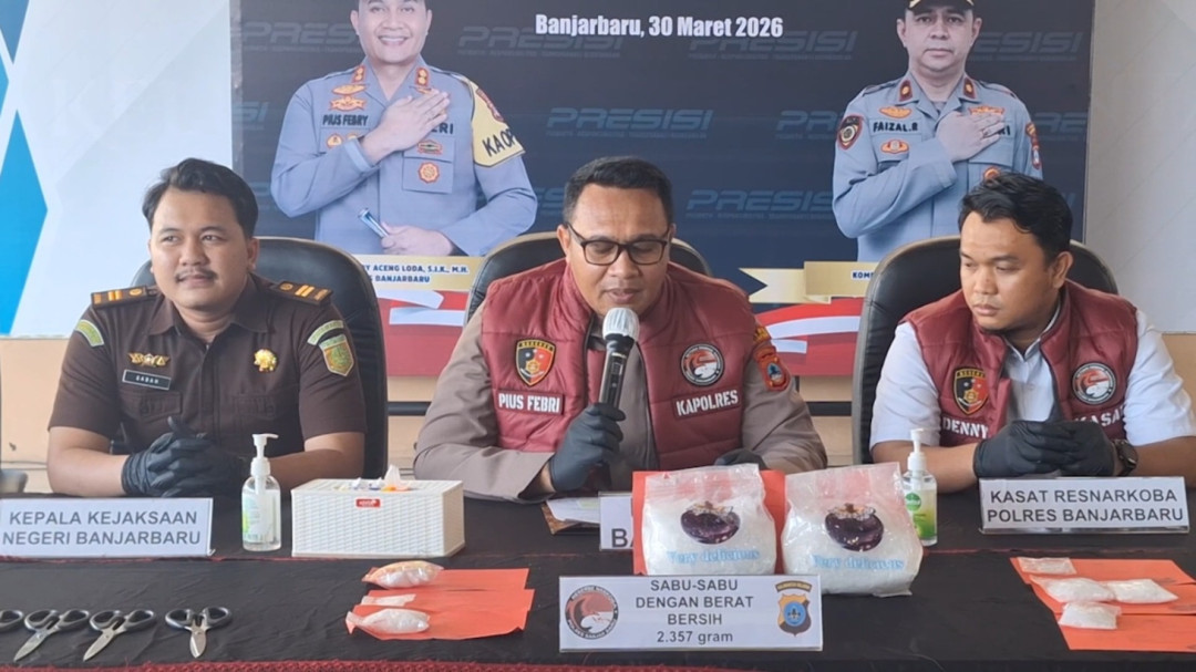 Polres Banjarbaru Gagalkan Peredaran 2,1 Kilogram Sabu