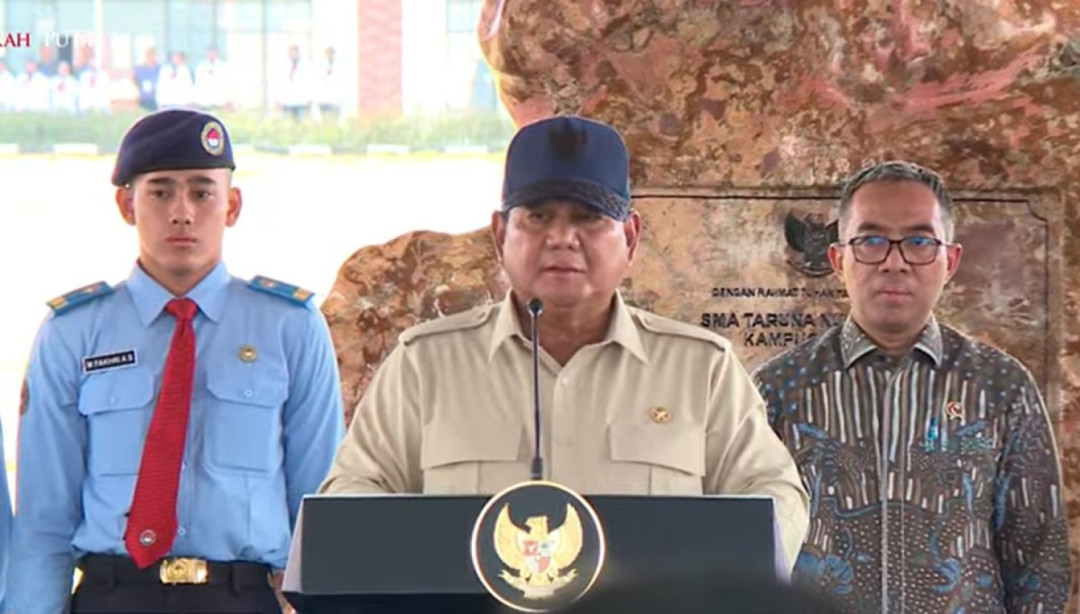 Presiden Prabowo Resmikan SMA Taruna Nusantara Malang