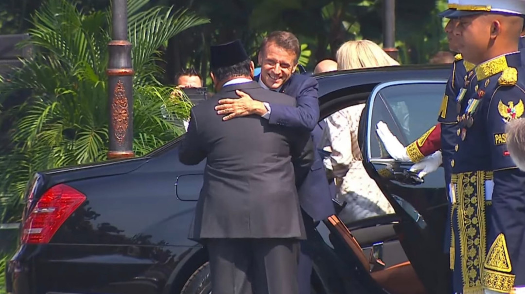 Presiden Prabowo Sambut Presiden Prancis Emmanuel Macron di Istana Merdeka