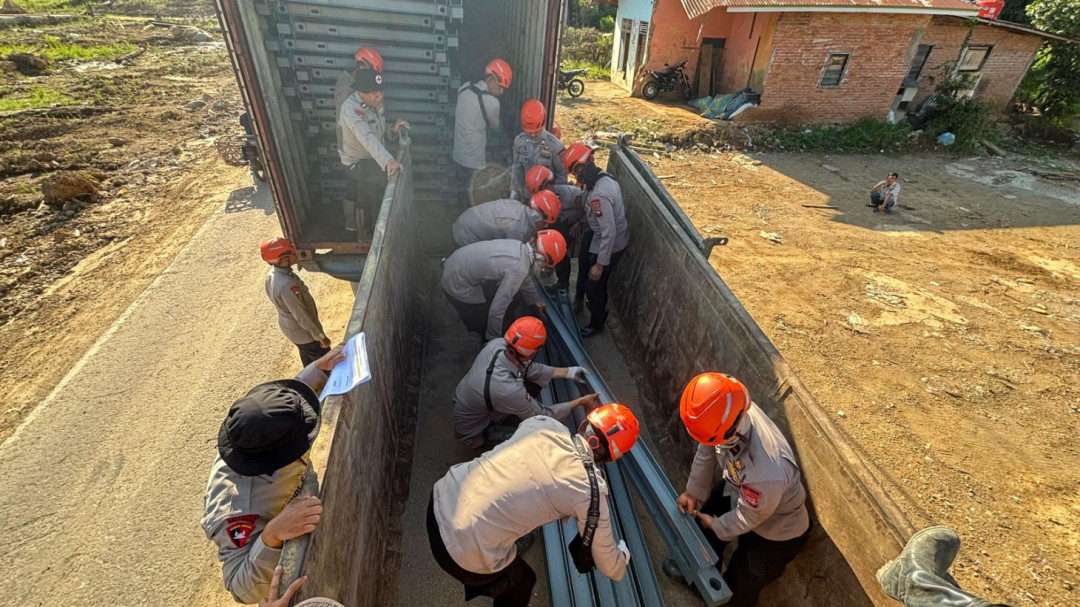 Target 15 Hari, Polda Sumbar Percepat Pembangunan Dua Jembatan Bailey di Agam