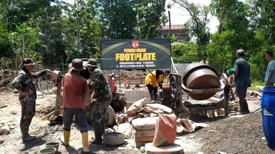 Jembatan Garuda Manding Jadi Proyek Perdana di Bantul, Pengecoran Pondasi Dimulai