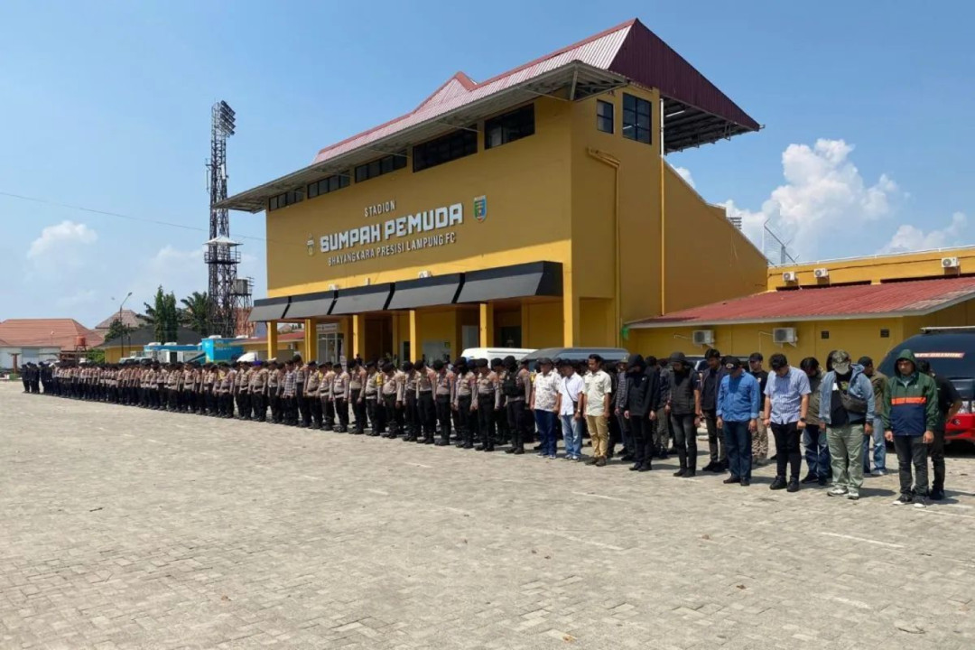 390 Personel Dikerahkan Amankan Laga Bhayangkara FC vs Persija di Bandarlampung
