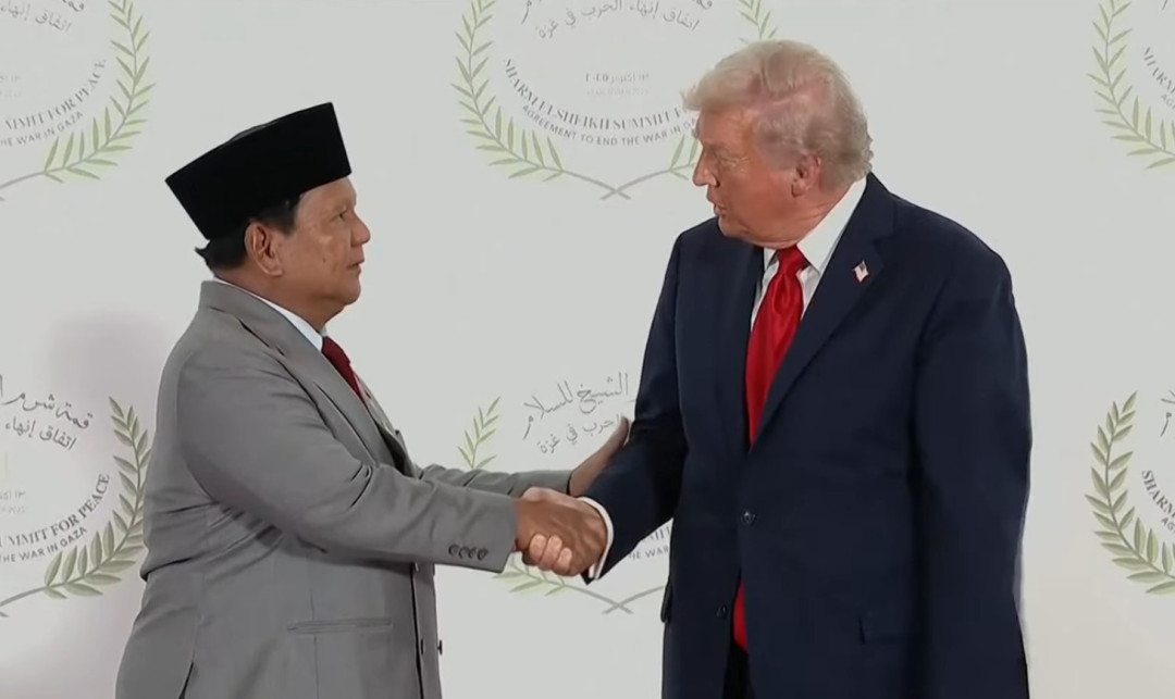 Trump Sapa Presiden Prabowo di KTT Sharm El-Sheikh: Indonesia Negara Besar dan Kuat
