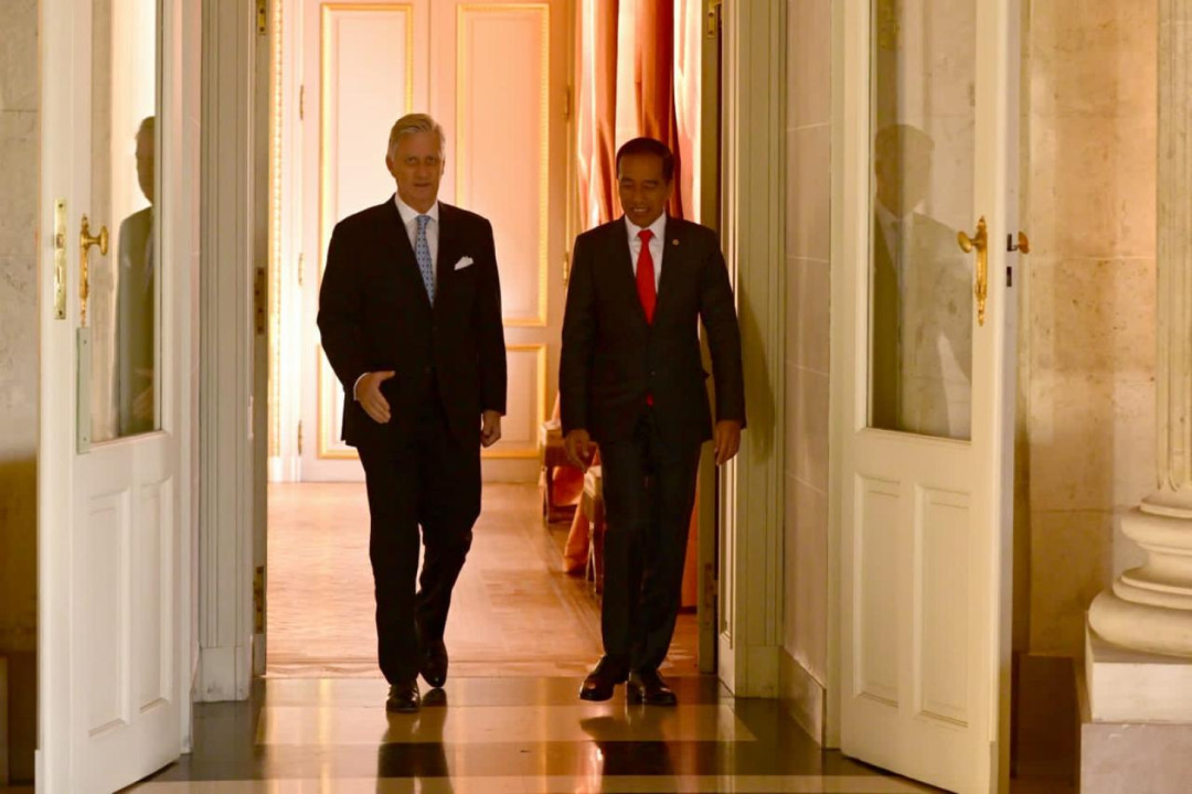 Bertemu Raja Belgia, Presiden Jokowi Disambut di Istana Laeken