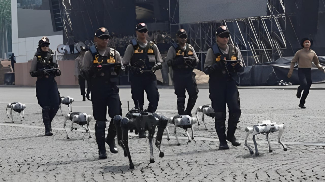 Heboh Parade Robot Polisi Ramaikan Hari Bhayangkara ke-79 2 Heboh Parade Robot Polisi Ramaikan Hari Bhayangkara ke-79