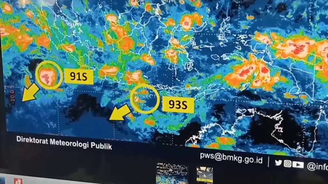 Bibit Siklon Tropis 93S Muncul di Selatan NTB, BMKG Ingatkan Potensi Cuaca Ekstrem