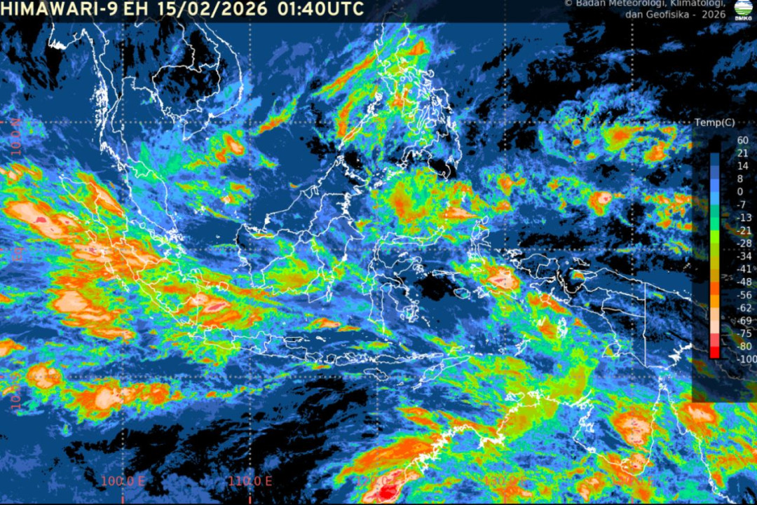 BMKG Imbau Waspada, Hujan Lebat Berpotensi Guyur Indonesia 15–21 Februari 2026