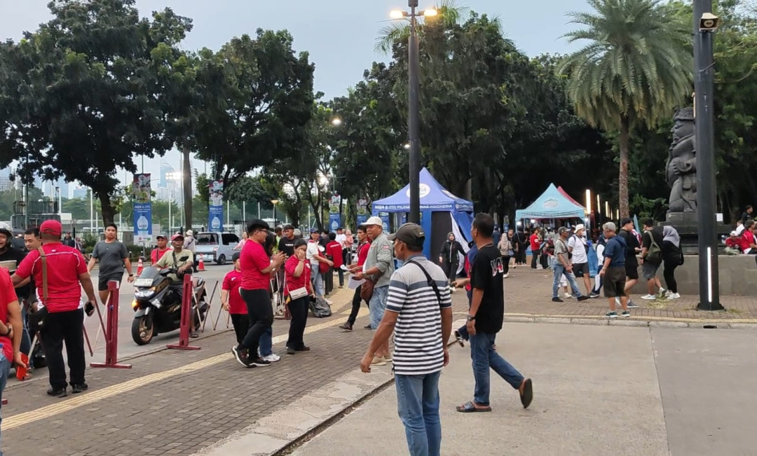 GBK Mulai Dipadati Suporter Jelang Laga Indonesia vs Malaysia