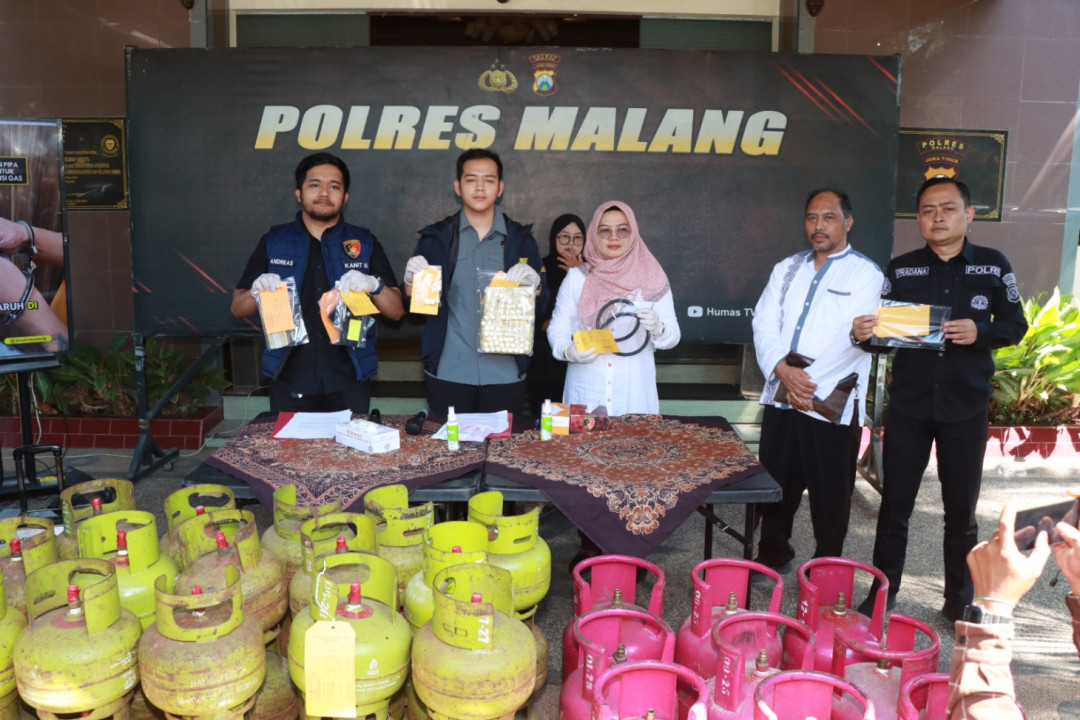 Polres Malang Bongkar Penyalahgunaan LPG Subsidi, Disuntik ke Bright Gas