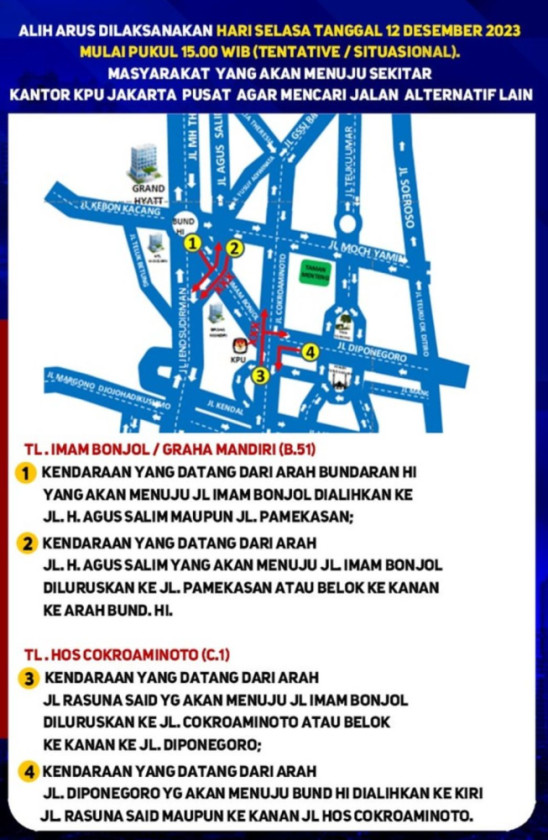 Catat! Polisi Siapkan Skema Lalu Lintas Kawal Debat Perdana Capres-Cawapres