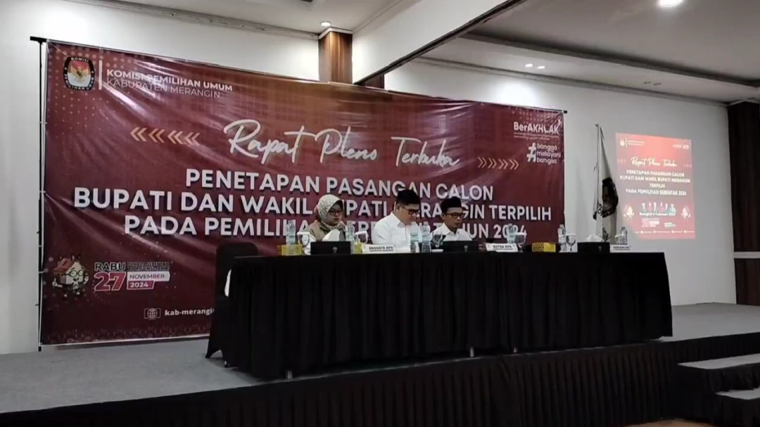 KPU Tetapkan M.Syukur-Abdul Khafid sebagai Bupati dan Wakil Bupati Merangin