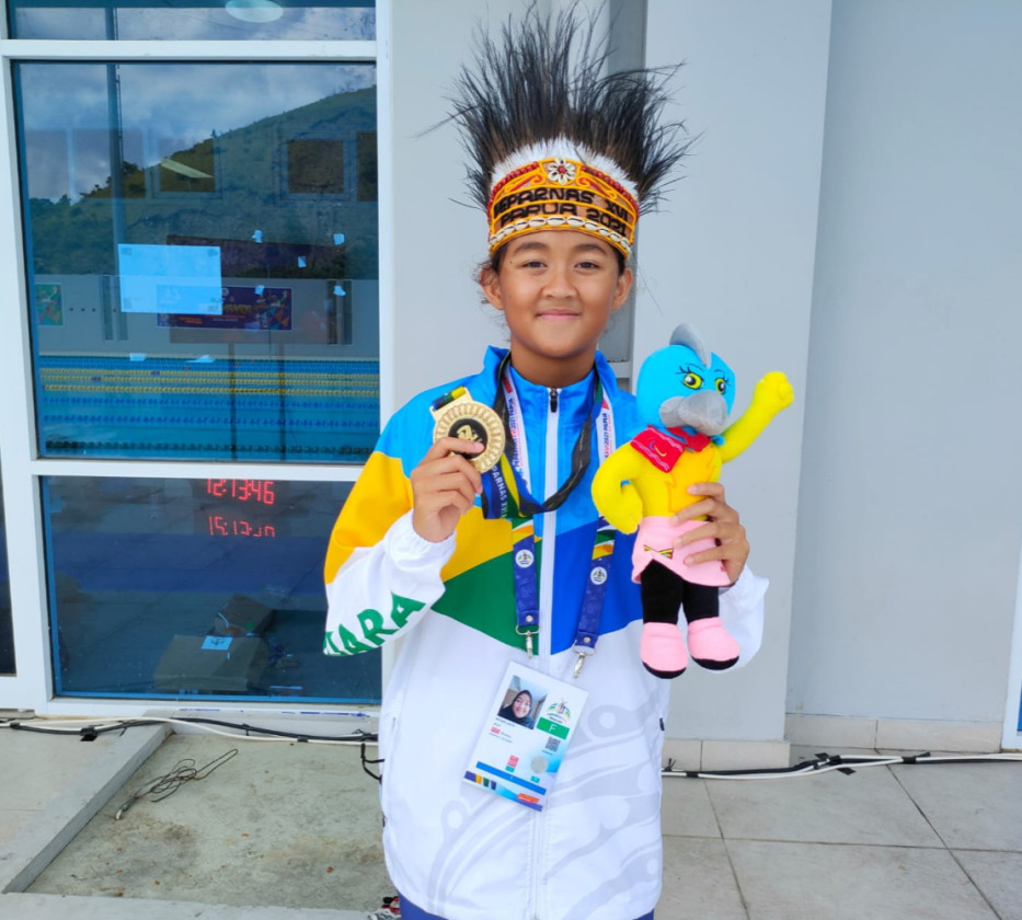 Pelajar Kelas 6 SD, Raih Emas Cabor Renang Peparnas XVI