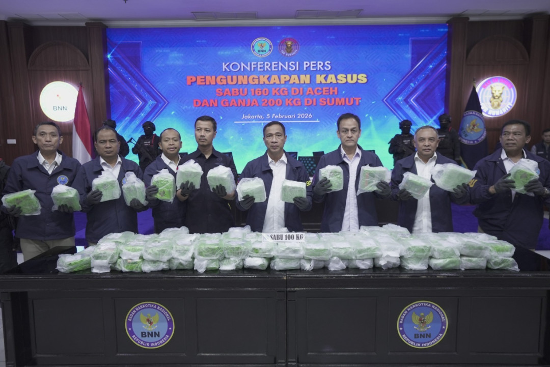 BNN Bongkar Jaringan Aceh: 160 Kg Sabu dan 200 Kg Ganja Berhasil Disita