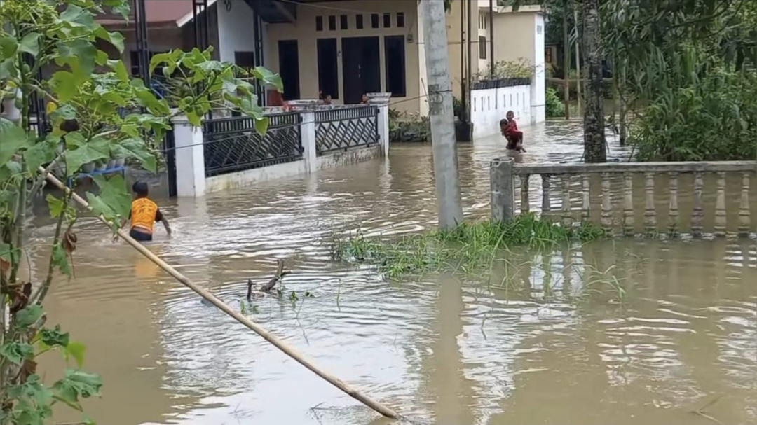Ratusan Rumah di Binjai Selatan Terendam Banjir Akibat Luapan Sungai