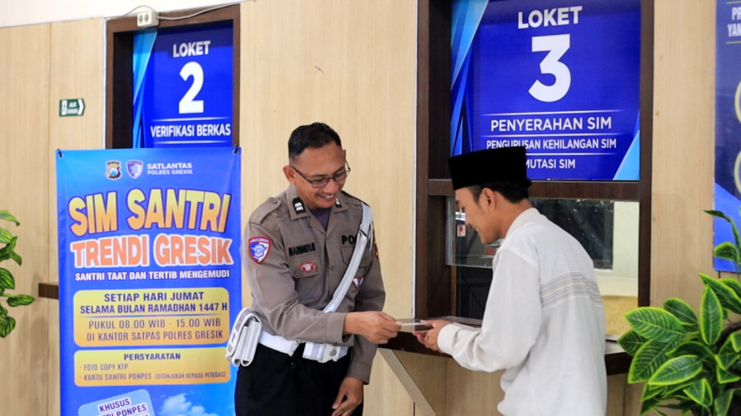 Polres Gresik Buka Layanan Khusus SIM Santri Trendi Selama Ramadan