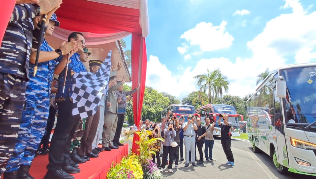 Pemprov Sumsel Berangkatkan 27 Bus Mudik Gratis