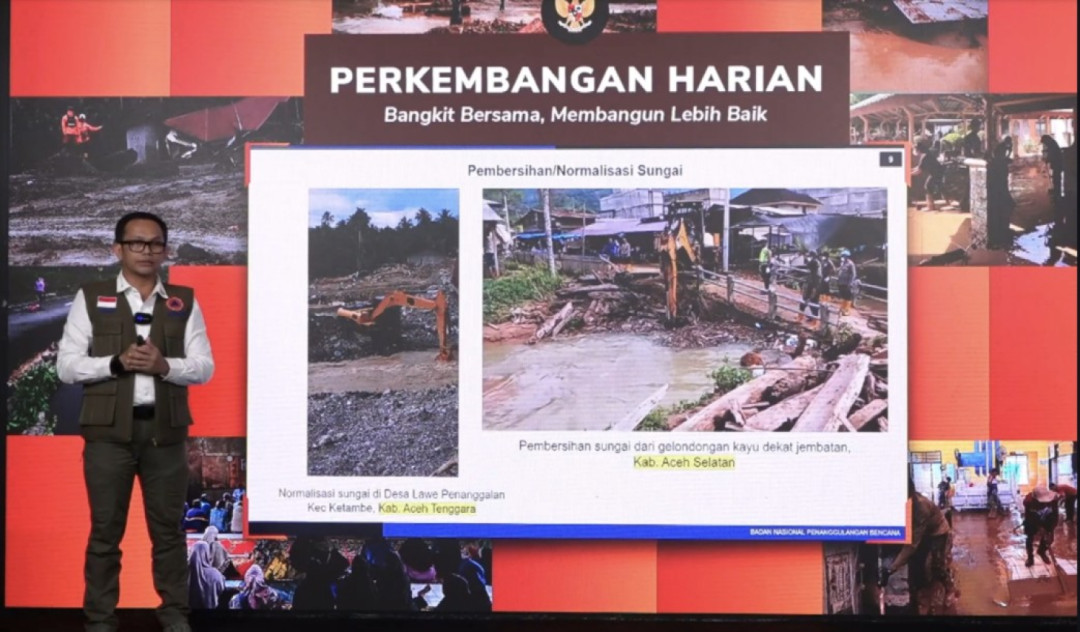 BNPB Percepat Normalisasi Sungai Antisipasi Banjir Susulan di Sumatra Utara